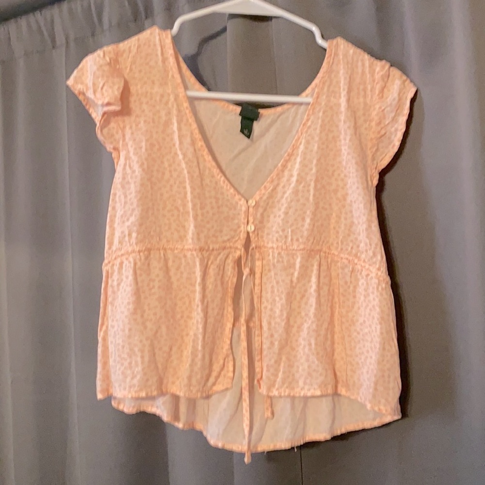 Pink Spotted Open Shirt w tie